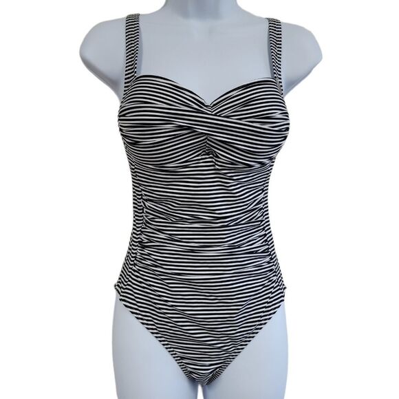 NWOT Nip Tuck Santorini Stripe onepiece swim - Picture 2 of 6